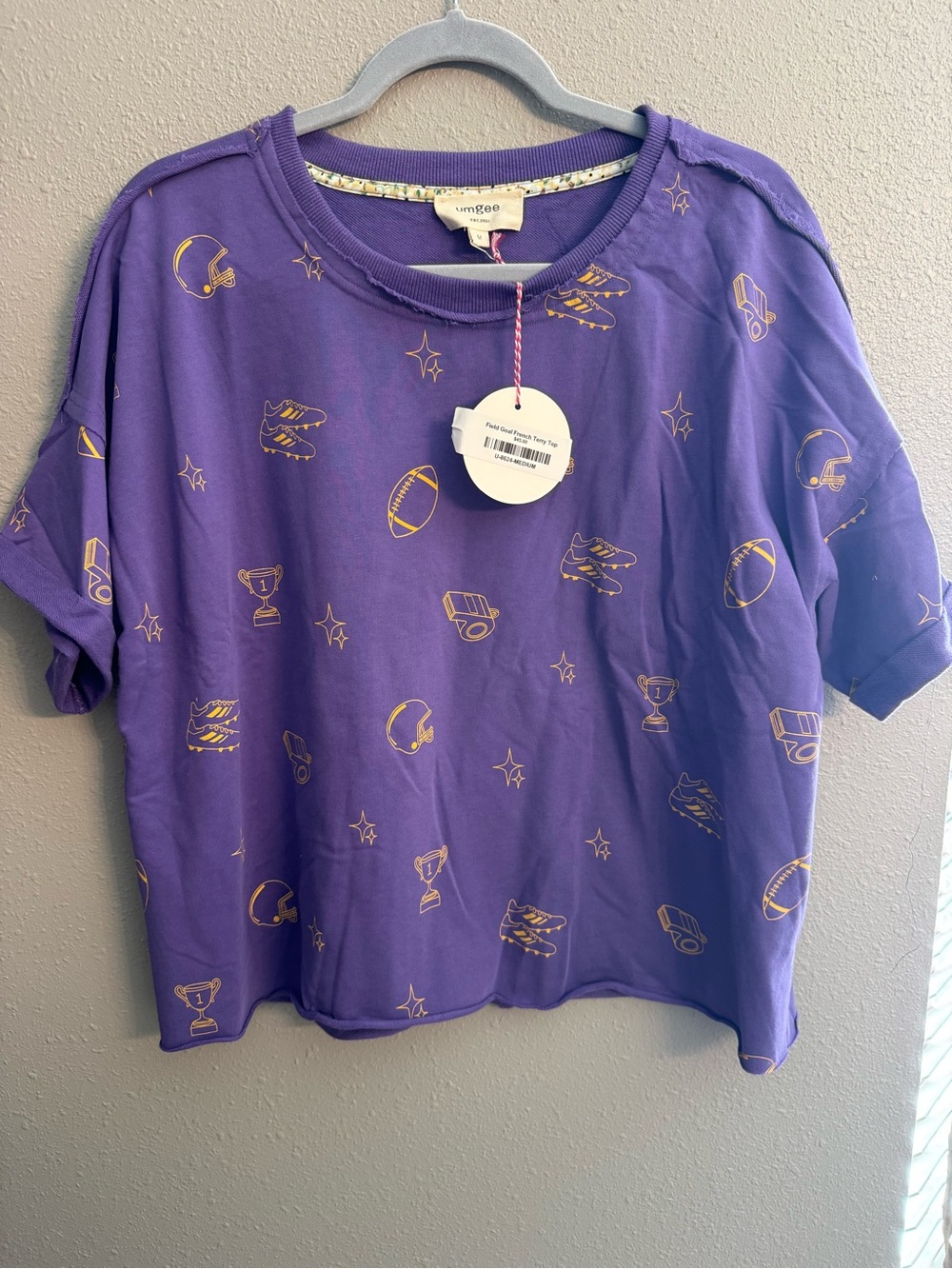 Ladies NWT LSU Top by Umgee Size Medium